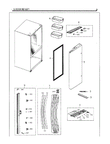 Fridge Door Lt parts for Samsung Refrigerator RF261BEAESG/AA from AppliancePartsPros.com