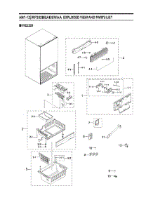 Freezer Parts parts for Samsung Refrigerator RF262BEAESR/AA from AppliancePartsPros.com