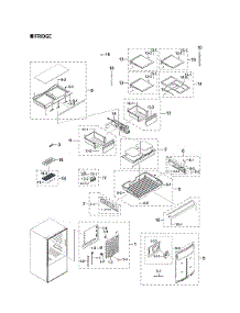 Refrigerator Parts parts for Samsung Refrigerator RF262BEAESR/AA from AppliancePartsPros.com