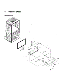 Freezer Door parts for Samsung Refrigerator RF265BEAESG/AA from AppliancePartsPros.com