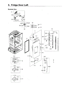 Fridge Door L parts for Samsung Refrigerator RF265BEAESG/AA from AppliancePartsPros.com