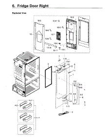 Fridge Door R parts for Samsung Refrigerator RF265BEAESG/AA from AppliancePartsPros.com