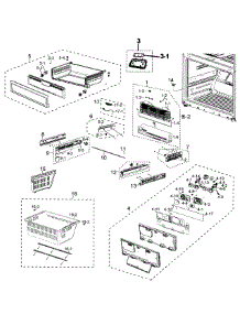 Freezer parts for Samsung Refrigerator RF26XAEWP/XAA-00 from AppliancePartsPros.com
