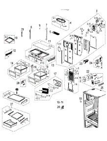 Refrigerator parts for Samsung Refrigerator RF26XAEWP/XAA-00 from AppliancePartsPros.com
