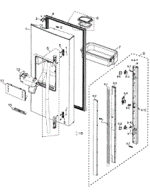 Left Door parts for Samsung Refrigerator RF26XAEWP/XAA-00 from AppliancePartsPros.com