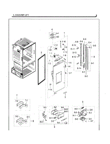 Fridge Door Lt parts for Samsung Refrigerator RF28HFEDBSG/AA from AppliancePartsPros.com
