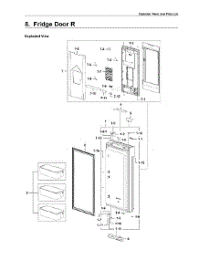 Right Refrigerator Door Parts parts for Samsung Refrigerator RF28M9580SR/AA from AppliancePartsPros.com