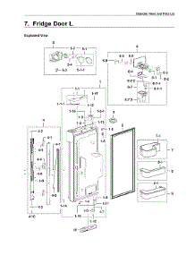 Left Refrigerator Door Parts parts for Samsung Refrigerator RF28M9580SR/AA from AppliancePartsPros.com