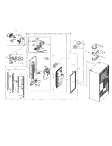 Left Fridge Door parts for Samsung Refrigerator RF28N9780SG/AA from AppliancePartsPros.com