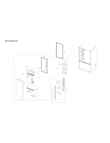Left Refrigerator Door Parts parts for Samsung Refrigerator RF28T5001SG from AppliancePartsPros.com