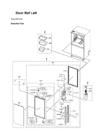 Left Refrigerator Door Parts parts for Samsung Refrigerator RF29BB8200QLAA from AppliancePartsPros.com