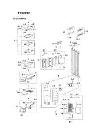 Freezer parts for Samsung Refrigerator RH30H9500SR/AA-03 from AppliancePartsPros.com
