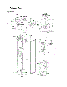 Freezer Door parts for Samsung Refrigerator RH30H9500SR/AA-03 from AppliancePartsPros.com