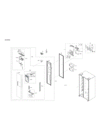 Freezer Door Parts parts for Samsung Refrigerator RS22T5201SG/AA-00 from AppliancePartsPros.com