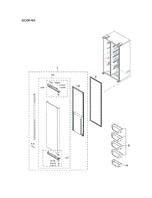 Refrigerator Door Parts parts for Samsung Refrigerator RS22T5201SG/AA-00 from AppliancePartsPros.com