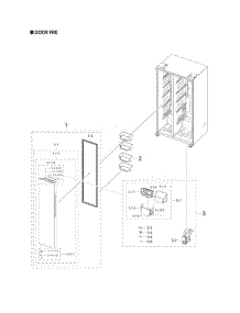 Freezer Door Parts parts for Samsung Refrigerator RS23A500ASG from AppliancePartsPros.com