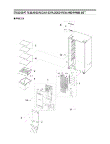 Freezer Parts parts for Samsung Refrigerator RS23A500ASG from AppliancePartsPros.com