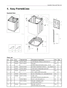 4. Assy Frame&Case parts for Samsung Washer WA10F5S2QWW from AppliancePartsPros.com