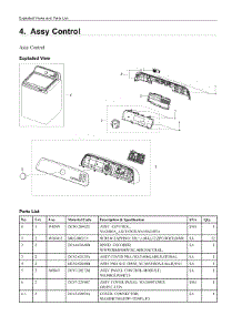 4. Assy Control parts for Samsung Washer WA44A3405AP/A4 from AppliancePartsPros.com