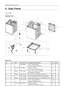 6. Assy Frame parts for Samsung Washer WA44A3405AP/A4 from AppliancePartsPros.com