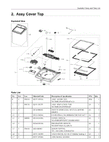 2. Assy Cover Top parts for Samsung Washer WA45H7000AP/AA from AppliancePartsPros.com