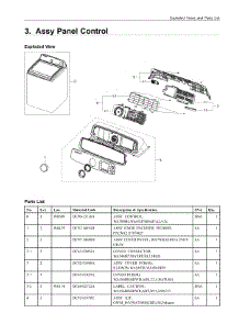 3. Assy Panel Control parts for Samsung Washer WA45H7000AP/AA from AppliancePartsPros.com