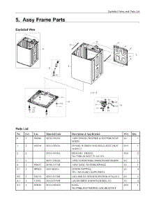 5. Assy Frame Parts parts for Samsung Washer WA45K7600AW/AA from AppliancePartsPros.com