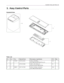3. Assy Control Parts parts for Samsung Washer WA45K7600AW/AA from AppliancePartsPros.com