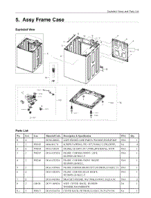5. Assy Frame Case parts for Samsung Washer WA45T3400AP/A4 from AppliancePartsPros.com