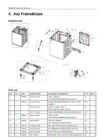5. Asy Frame&Case parts for Samsung Washer WA48J7700AW/AA from AppliancePartsPros.com