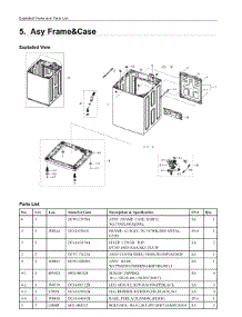 5. Asy Frame&Case parts for Samsung Washer WA48J7770AP/AA from AppliancePartsPros.com