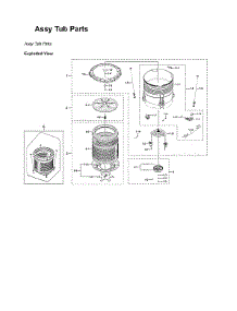Tub Assy parts for Samsung Washer WA50R5200AV/A4 from AppliancePartsPros.com
