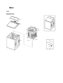 Main Assy parts for Samsung Washer WA50R5200AV/A4 from AppliancePartsPros.com