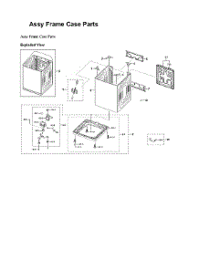 Frame Case Assy parts for Samsung Washer WA50R5200AV/A4 from AppliancePartsPros.com