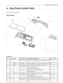 4. Assy Panel Control Parts parts for Samsung Washer WA51A5505AV/US from AppliancePartsPros.com