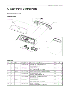 4. Assy Panel Control Parts parts for Samsung Washer WA52A5500AV/US from AppliancePartsPros.com