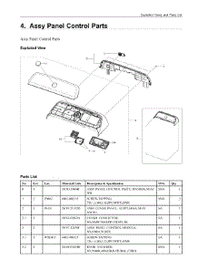 4. Assy Panel Control Parts parts for Samsung Washer WA52A5500AW/US from AppliancePartsPros.com