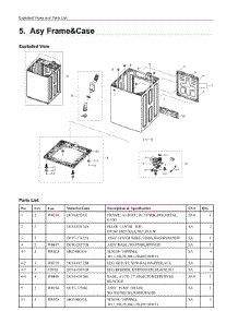 5. Asy Frame&Case parts for Samsung Washer WA52J8700AP/AA from AppliancePartsPros.com