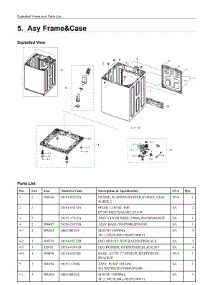 5. Asy Frame&Case parts for Samsung Washer WA52J8700AW/AA from AppliancePartsPros.com