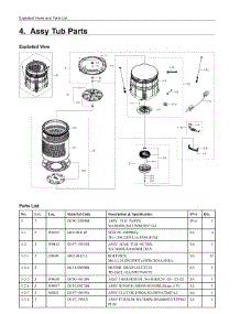 4. Assy Tub Parts parts for Samsung Washer WA52M8650AV/A4 from AppliancePartsPros.com
