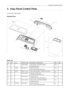 4. Assy Panel Control Parts parts for Samsung Washer WA54A7305AV/US from AppliancePartsPros.com
