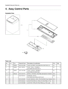 4. Assy Control Parts parts for Samsung Washer WA54M8750AV/A4 from AppliancePartsPros.com