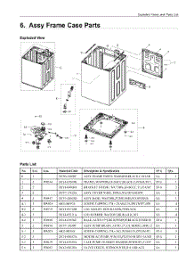 6. Assy Frame Case Parts parts for Samsung Washer WA54M8750AV/A4 from AppliancePartsPros.com