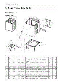 6. Assy Frame Case Parts parts for Samsung Washer WA54M8750AW/A4 from AppliancePartsPros.com