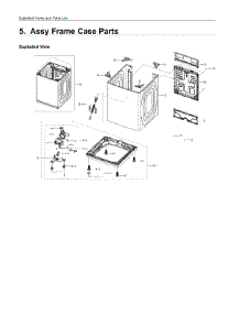 5. Assy Frame Case Parts parts for Samsung Washer WA54R7200AV/US from AppliancePartsPros.com