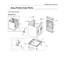 Frame Case Assy parts for Samsung Washer WA55A7300AE/US from AppliancePartsPros.com