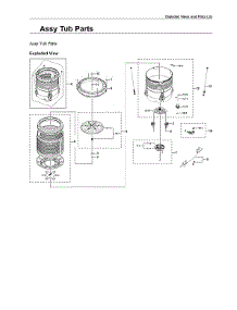 Tub Assy parts for Samsung Washer WA55A7300AE/US from AppliancePartsPros.com