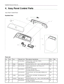4. Assy Panel Control Parts parts for Samsung Washer WA55A7700AV/US from AppliancePartsPros.com