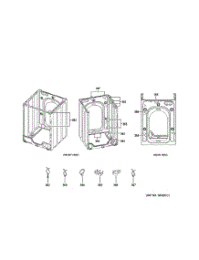Fasteners parts for Samsung Washer WCVH4800K2WW from AppliancePartsPros.com