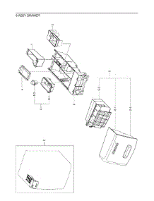 6.Assy Drawer parts for Samsung Washer WF42H5100AW/A2 from AppliancePartsPros.com